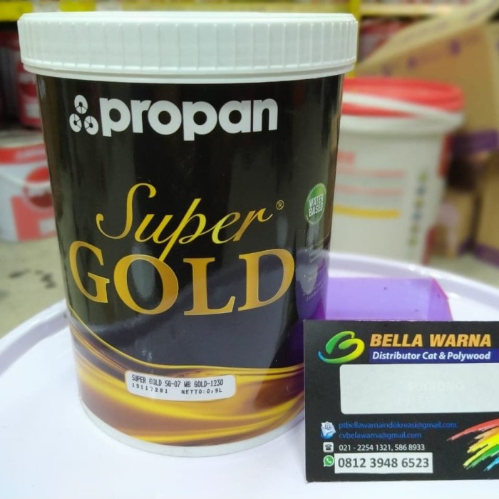 Cat Semprot Cat Emas Waterbase Propan Super Gold 0,9Lt