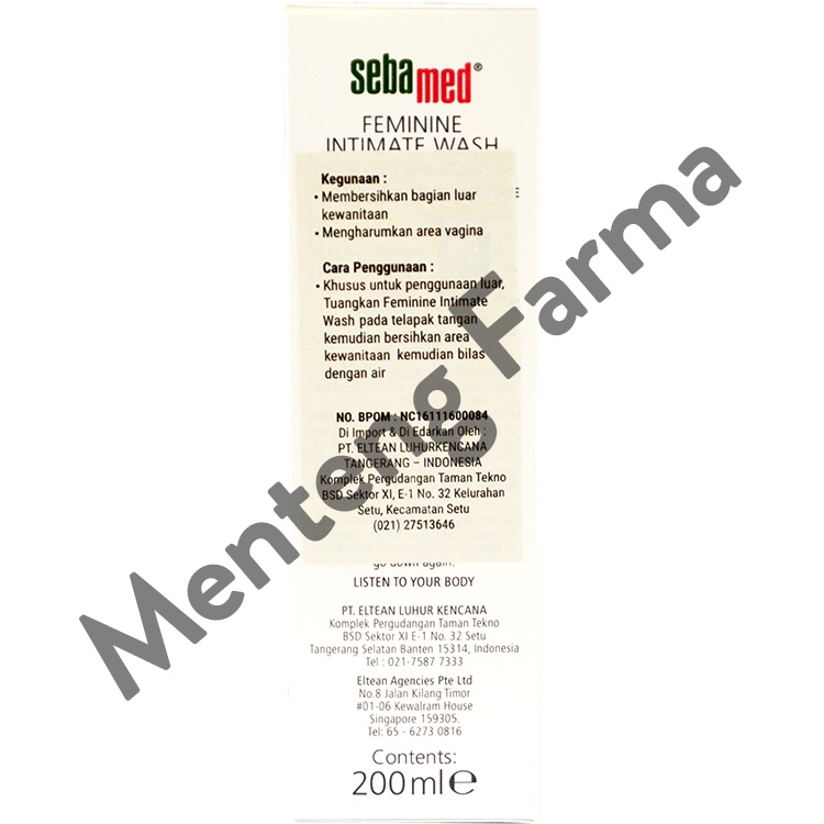 Sebamed Feminine Intimate Wash 200 ML - Sabun Kewanitaan Kulit Sensitive pH 3.8