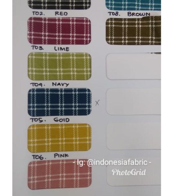 Best Seller Kain Bahan Meteran KAtun JEpang Tokai Senko Motif New Gingham Segera Dapatkan 