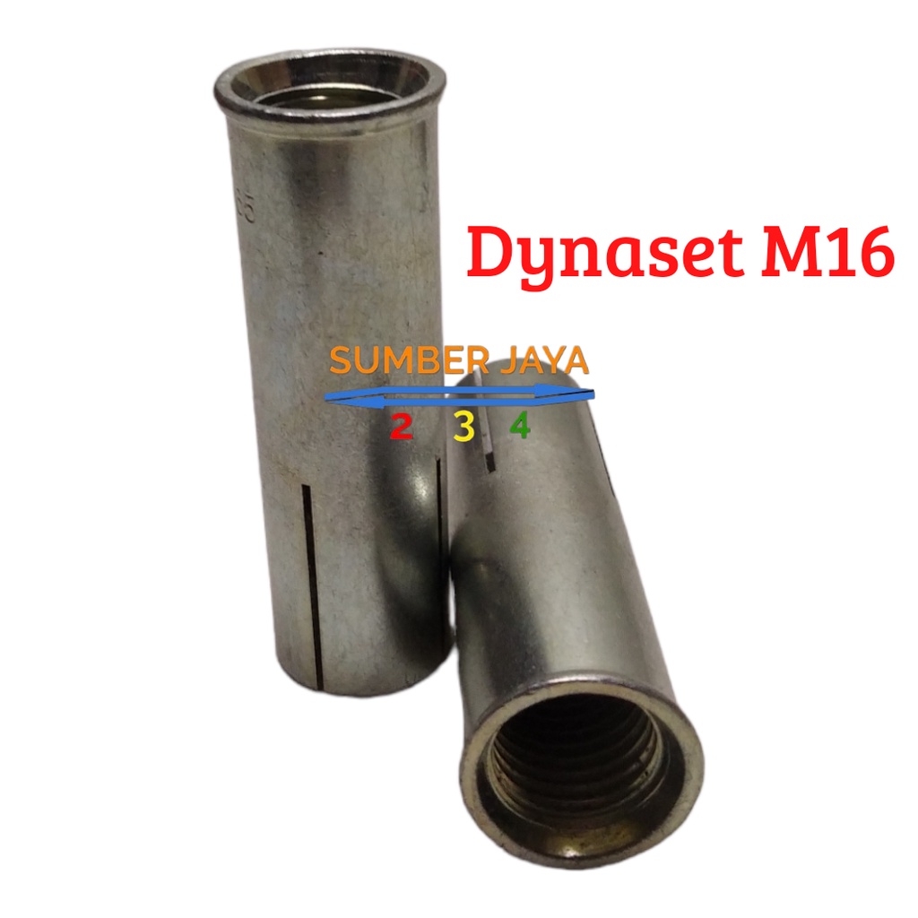 Dynaset M16 / Dinaset 6MM / Drop In Anchor M16x65 TERMURAH