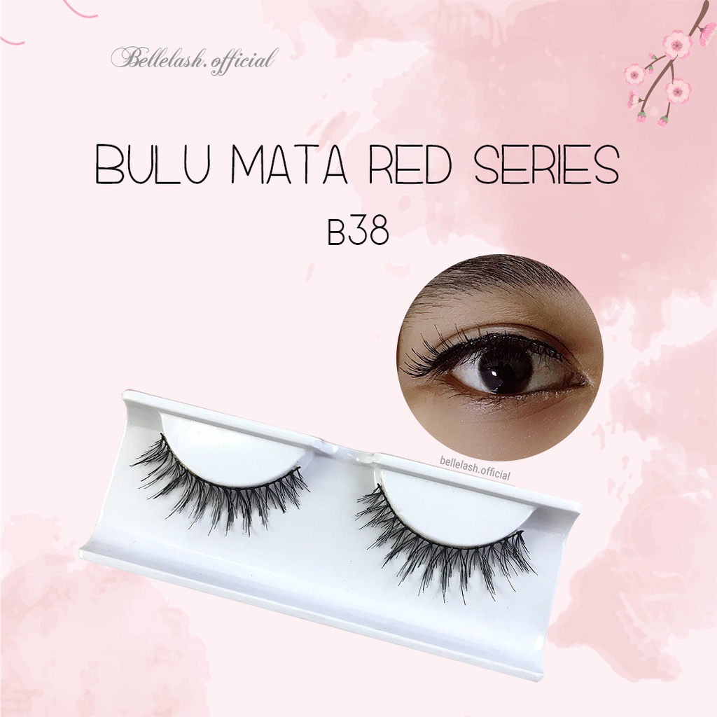 B38 Bulu Mata Palsu Handmade Natural False Eyelash Eye Lashes Lusin