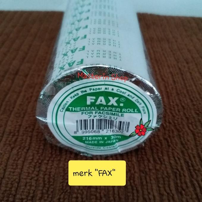 

SALE Kertas FAX 216 x 30 merek "FAX" - Made in Japan