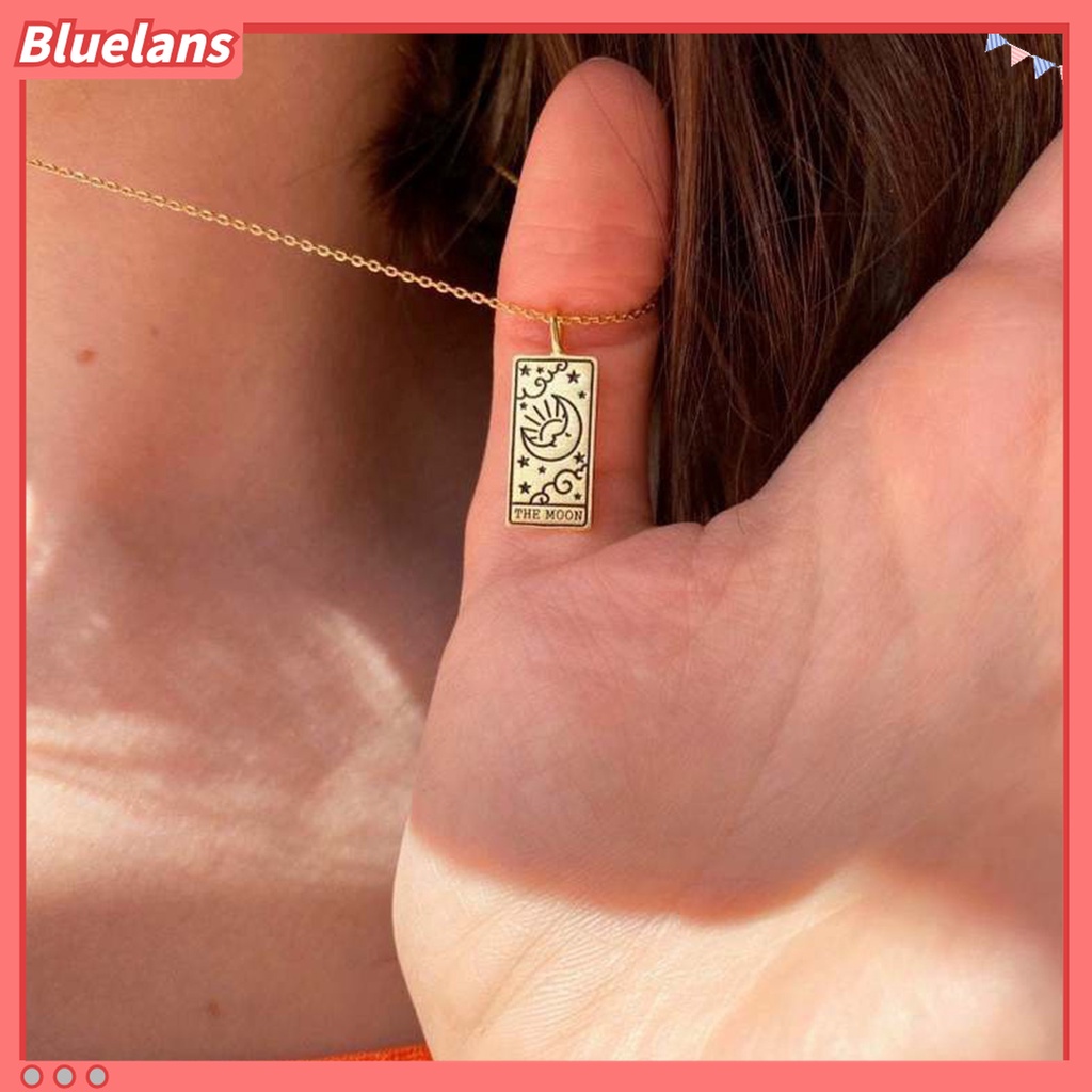 Kalung Rantai Leher Adjustable Bentuk Tarot Bahan Alloy Untuk Unisex