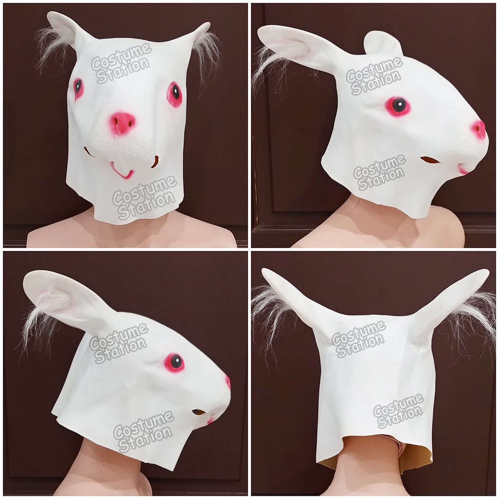 Topeng Kelinci / Rabbit Bunny Mask Latex Hewan Binatang Animal Halloween