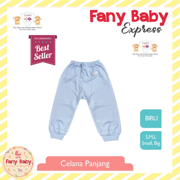 LIBBY CELANA PANJANG BUKA KAKI POLOS ISI 3PCS