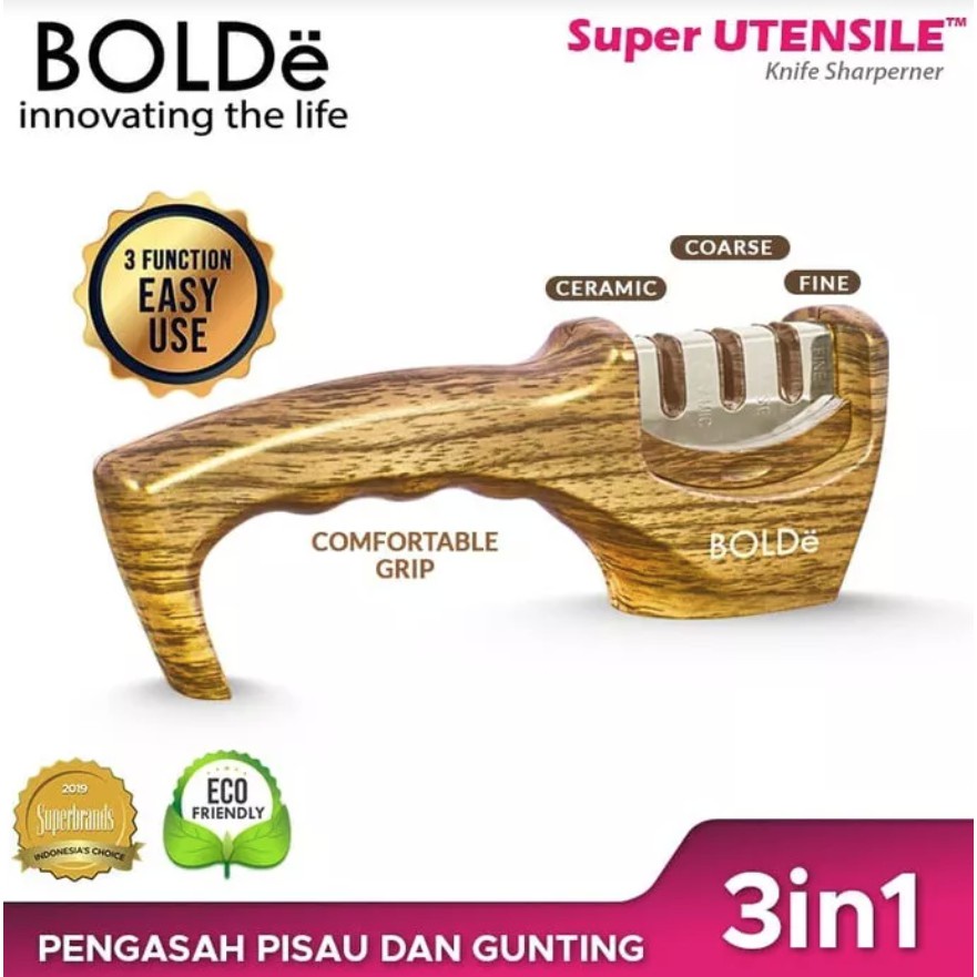 BOLDE PENGASAH PISAU Knife Sharpener Asahan penajam Pisau Super Utensil