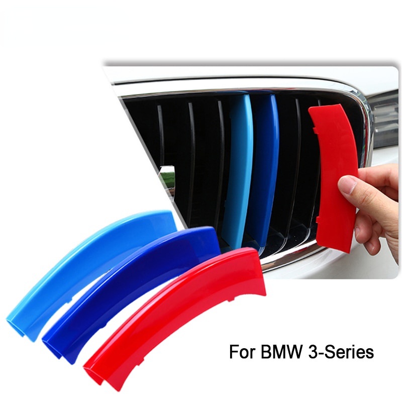 3 Pcs Strip Klip Trim Grill Mobil Balap BMW F30 F31 G20 G21 3 Series 2021 2020 2013-2019 M Power Bahan ABS