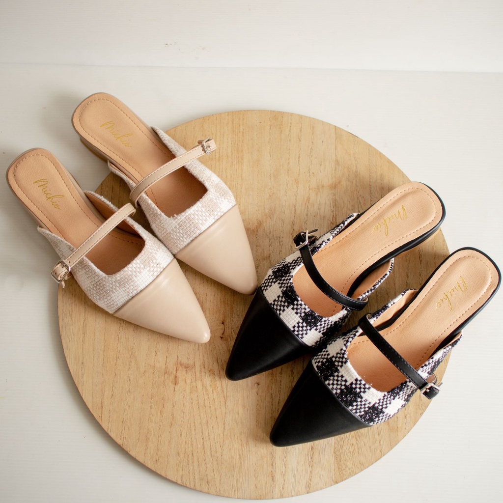 Nara Squared Pattern Mules