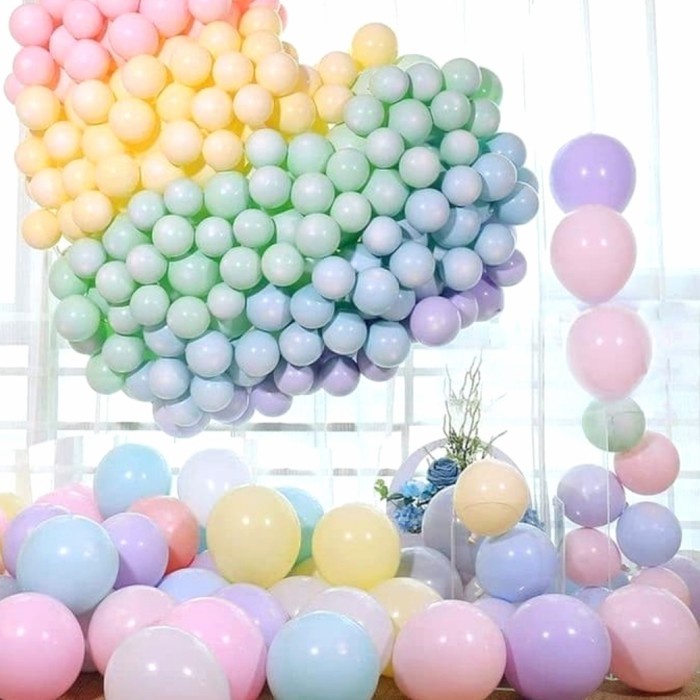 

Balon Warna PASTEL Macarone Makaron Party Balloon pesta isi 5 pcs