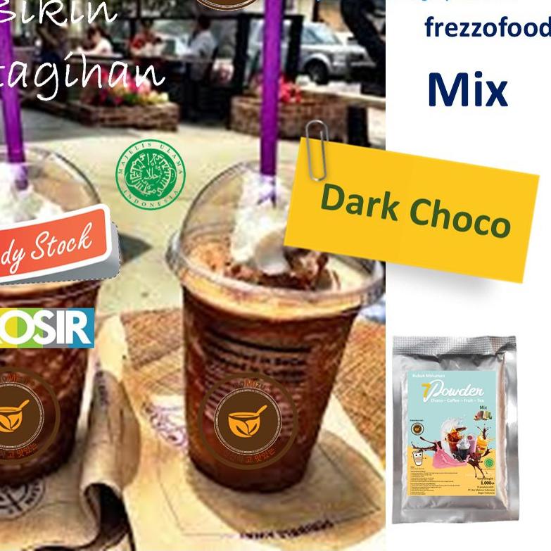 

EXCLUSIVE!BUBUK MINUMAN DARK CHOCO MIX 1KG - SERBUK MINUMAN RASA COKLAT DARK - CHOCO POWDER DRINK|RA2