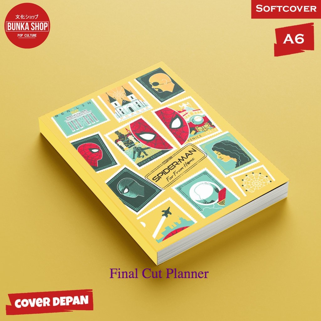 

Buku tulis polos/bergaris Spider man 5 Softcover A6 Buku Tulis Catatan Notes Agenda Planner Jurnal