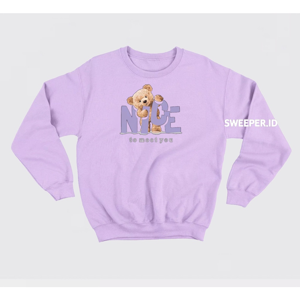 SWEATER CREWNECK TERBARU TEDDYBEAR NICE BAHAN FLEECE BAHAN FLEECE