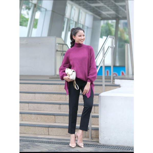 ZARA SWEATER MAGENTA II INAYAH DRESS GONEGANI