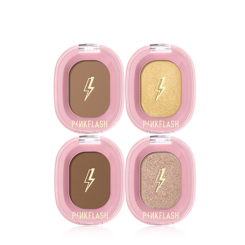 PINKFLASH OhMyShow Highlighter Blush On Contour Shimmer Soft Smooth - 4 Colors Eyeshadow Contour