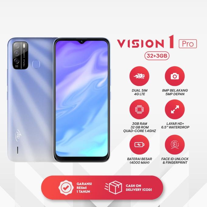 [Promo] Itel Vision1 Pro 3Gb/32Gb Ram 10W Fast Charging 6.5" Hd+ Waterdop - Acc - Aksesoris - Hp Dan