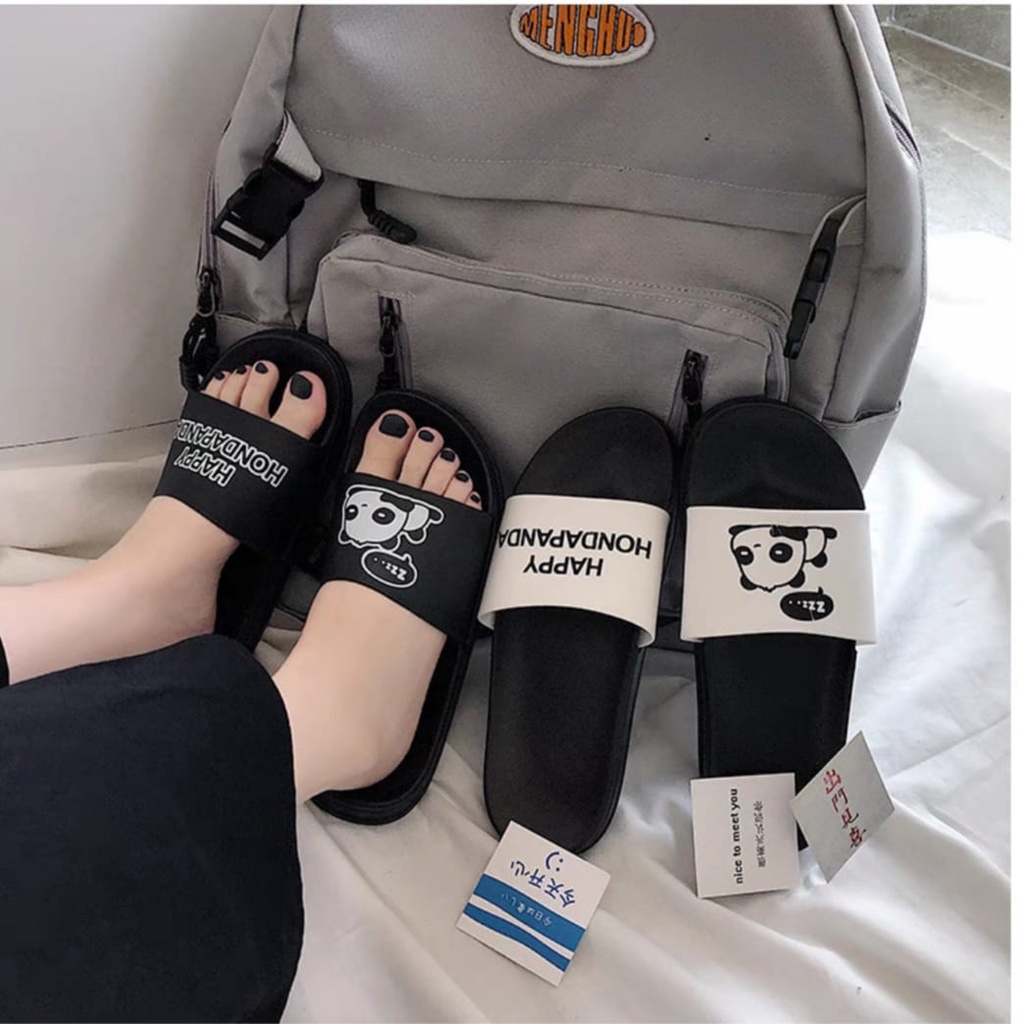 Sandal slop Cute Happy hondapanda / sandal kokop wanita