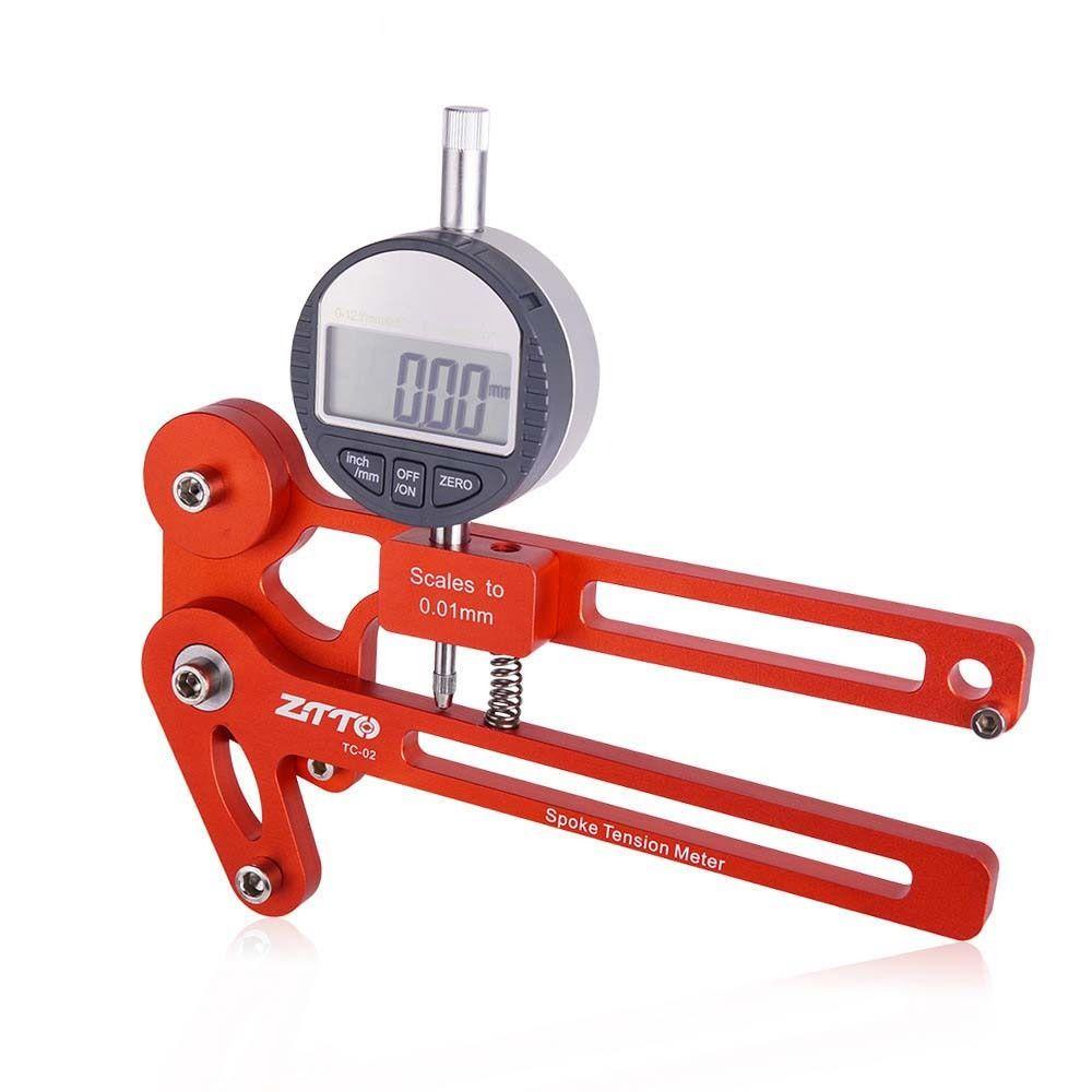 Lanfy Spoke Tension Meter Tahan Lama MTB Jalan Aluminium alloy Tensiometer Alat Ukur Reparasi Sepeda Alat Pelek Penyesuaian Rim Akurat Roda Jari Jari Cek Roda Sepeda Rim Adjuster