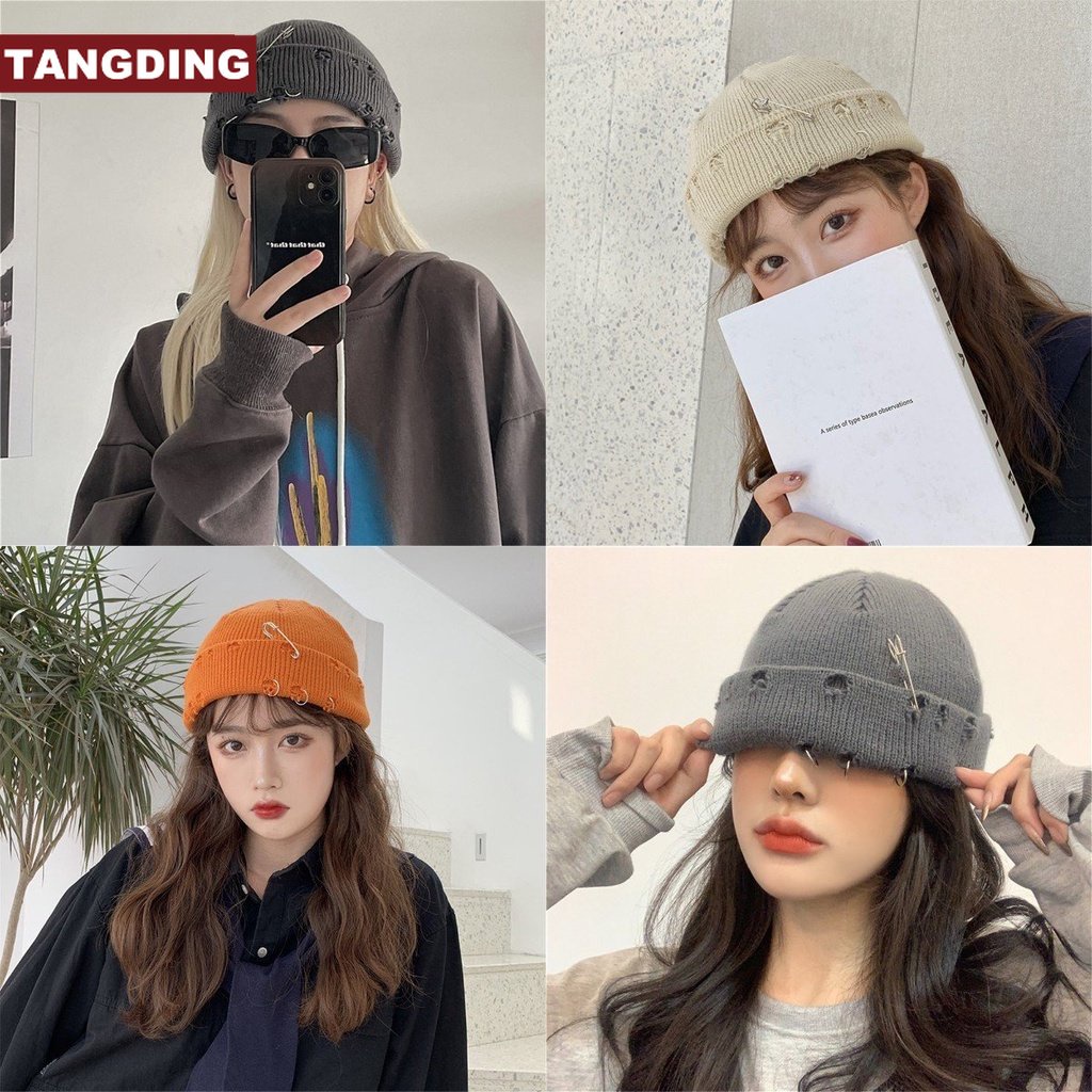 【COD Tangding】Topi Rajut Bahan Wol Gaya Korea Harajuku Untuk Pria Dan Wanita