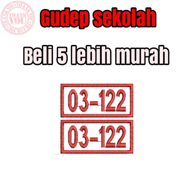 custom bordir gudep sekolah, gudep sekolah sd gudep anak sd Bordir Nama Dada