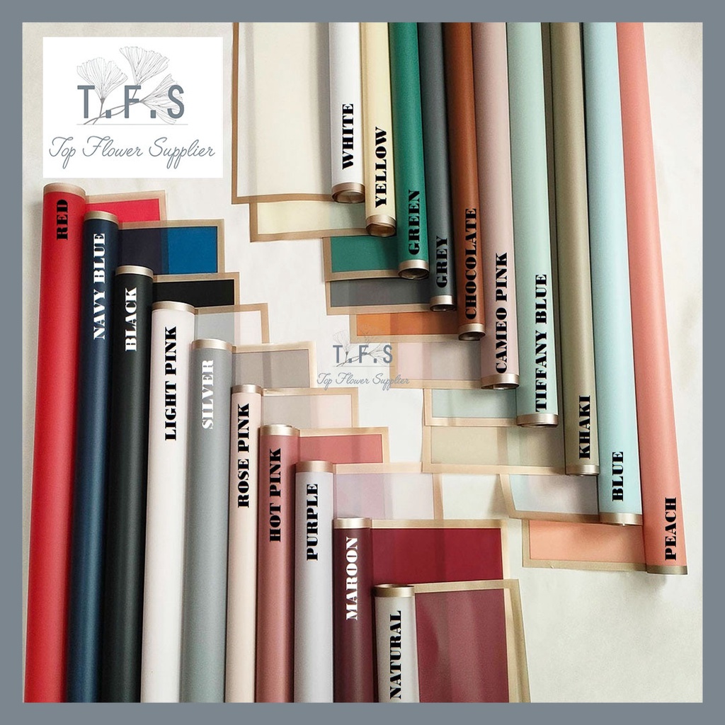 

Flower Wrapping Gold Line Kertas Bouqet Bunga Dekorasi Hias Buket