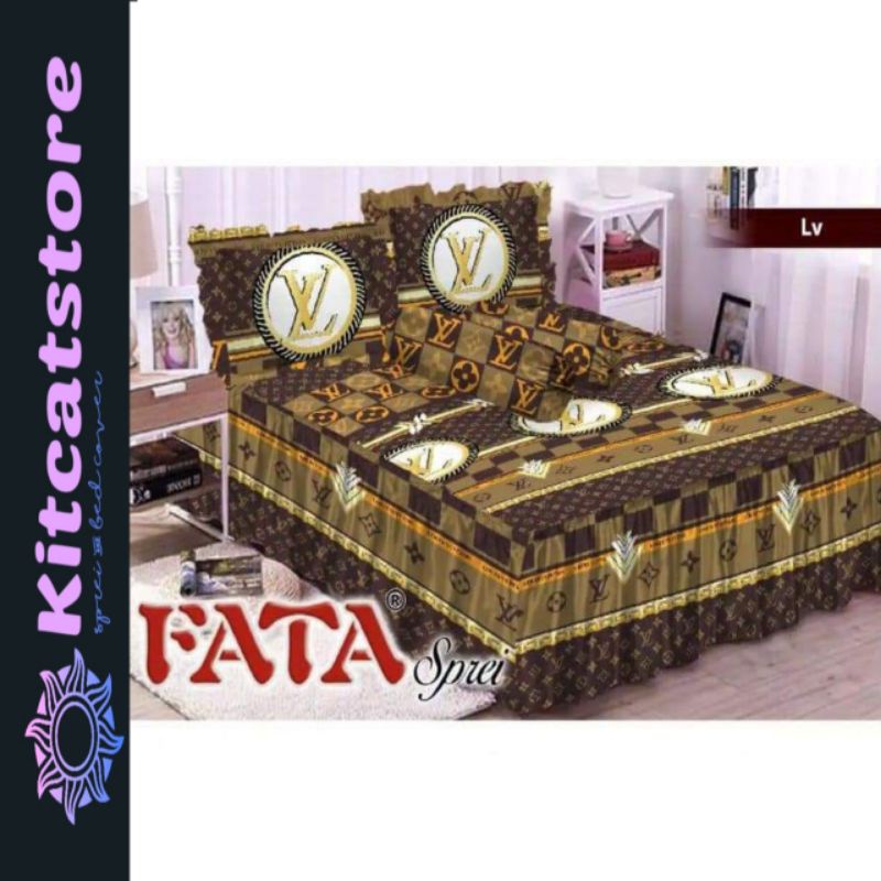 FATA - Sprei King Fata (180x200) Rumbai Motif Terbaru LV