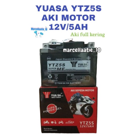 AKI YUASA YTZ5S AKI MOTOR YUASA YTZ5S GTZ5S AKI MOTOR MURAH YUASAHA