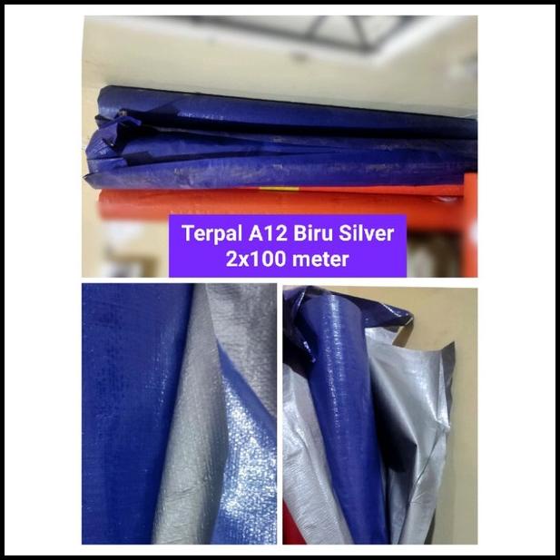 Sale Terpal Roll A12 Biru Silver