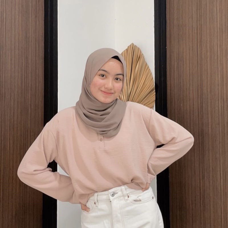Atasan Wanita Ira Basic Shirt Crinkle Airflow Premium