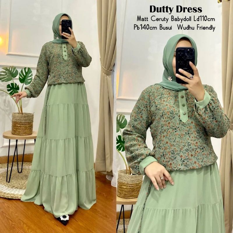 DUTTY DRESS / gamis serut bahan seruti bebidol