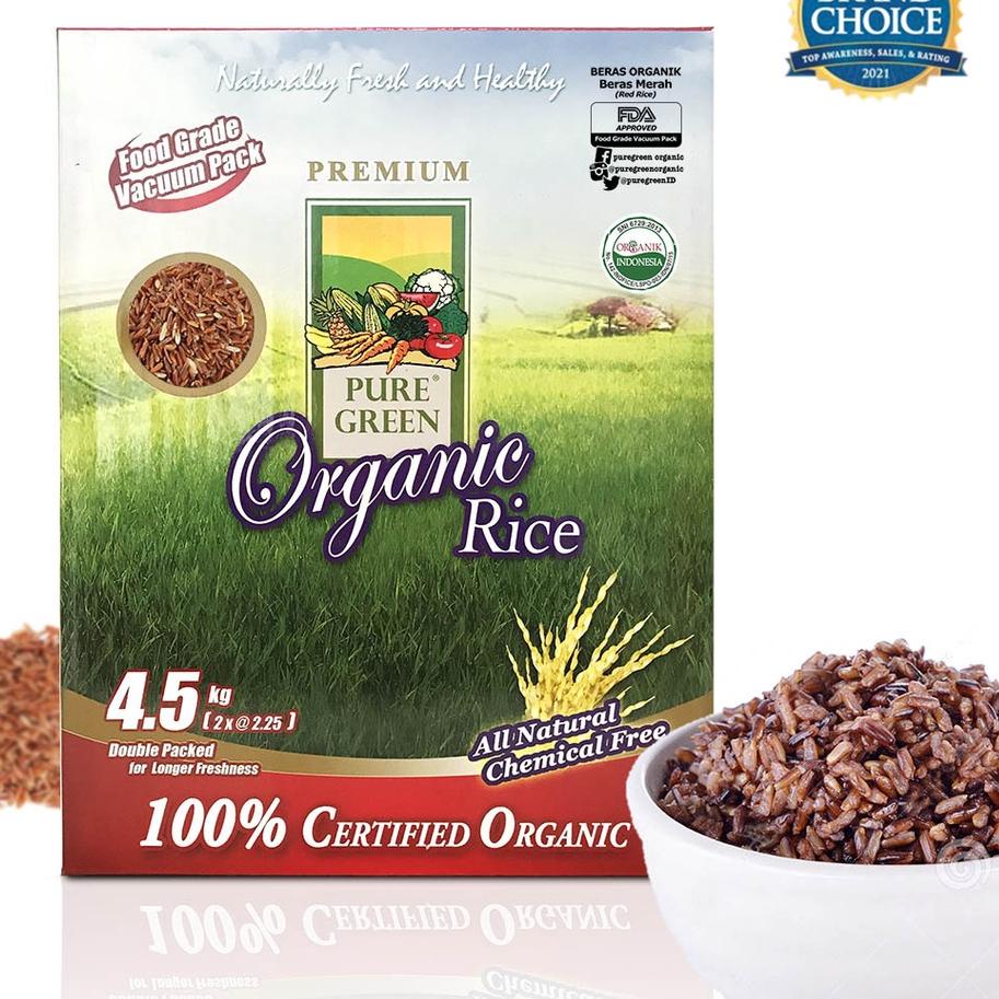 

Baru Puregreen Organic Rice Beras Organik Beras Merah Family Pack 4,5 kg SELLER ✔