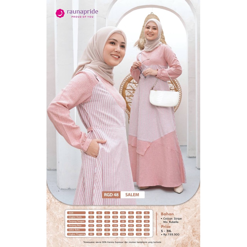 Baju  Gamis Wanita  Katun / Rauna GD -48 / Fashion Muslim