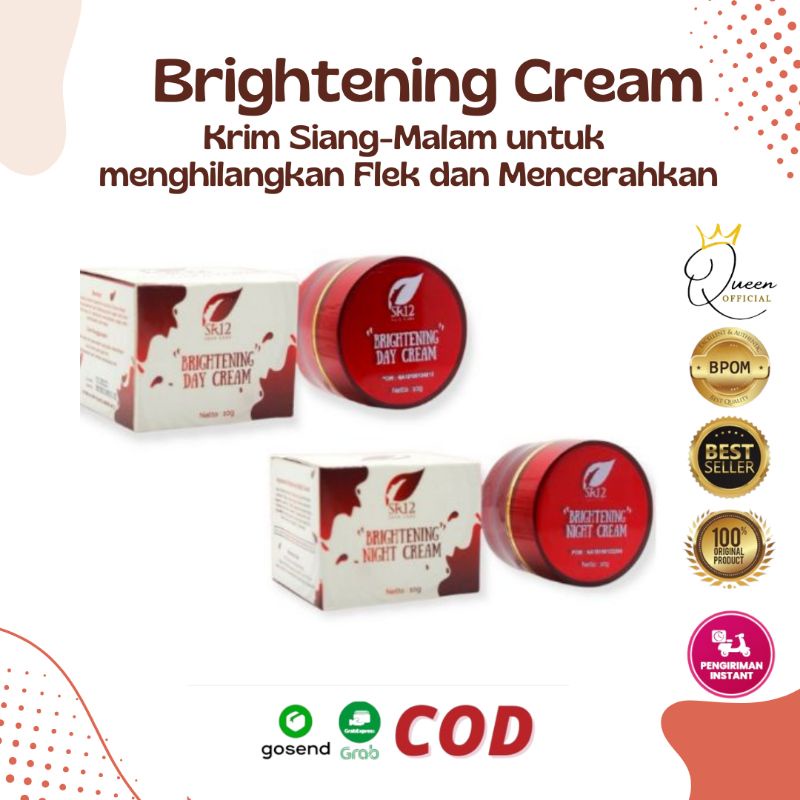 BRIGHTENING CREAM SERIES SR12 SKINCARE GLOWING BERSIH CERAH -KRIM PENCERAH/ KRIM PENGHILANG FLEK/ DAILY CREAM/ KRIM SIANG MALAM/ BRIGHTENING CREAM SR12 BPOM/ PERAWATAN UNTUK KULIT NORMAL