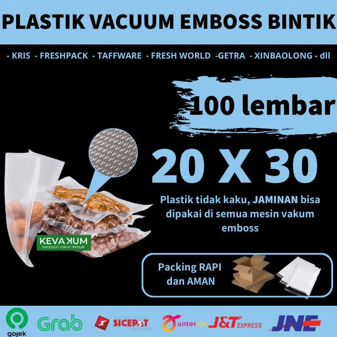 Plastik Vacum Emboss 20x30 Plastic Bag Vacuum Sealer Emboss