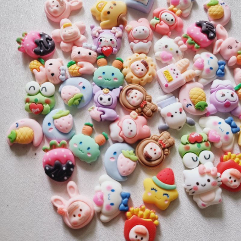 Charm Clay Resin - Tempelan Clay Resin Clay Resin Karakter Kartun