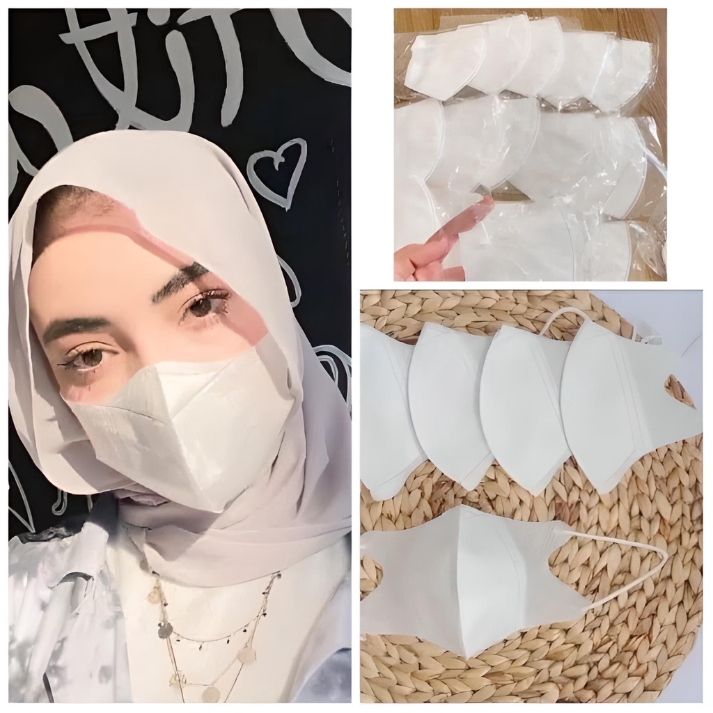[200gr] ISI 50 | MASKER DUCKBILL 3 PLY PUTIH HITAM DEWASA ISI 50 PER BOX | ADA GARIS | KUALITAS BAGUS ISI 50 PER DUS-3