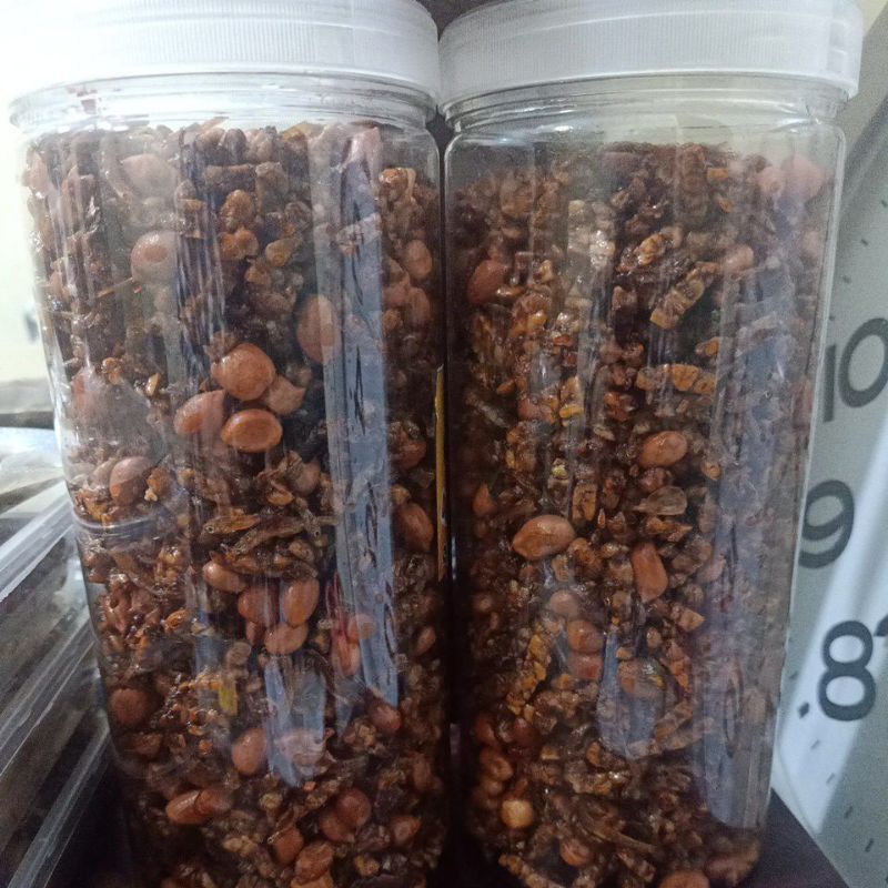 

sambel goreng tempe campur kacang dan ikanteri