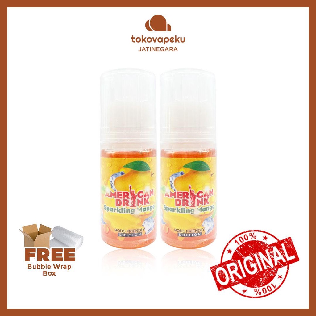 AMERICAN DRINK SPARKLING MANGO PODS FRIENDLY 14MG 30ML ORI by HERO57