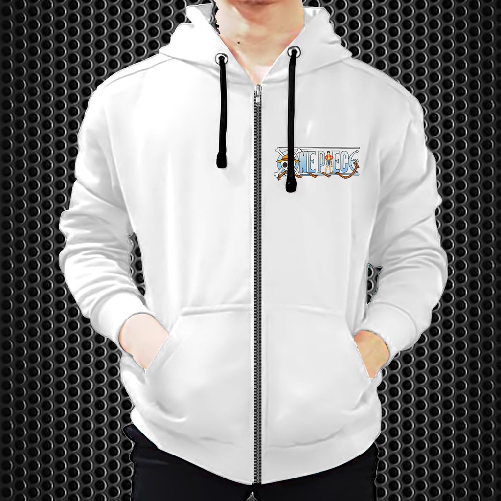 Jaket Resleting Luffy Monkey / Jaket Dewasa / Jaket Distro / Jaket Diskon Bahan Fleece
