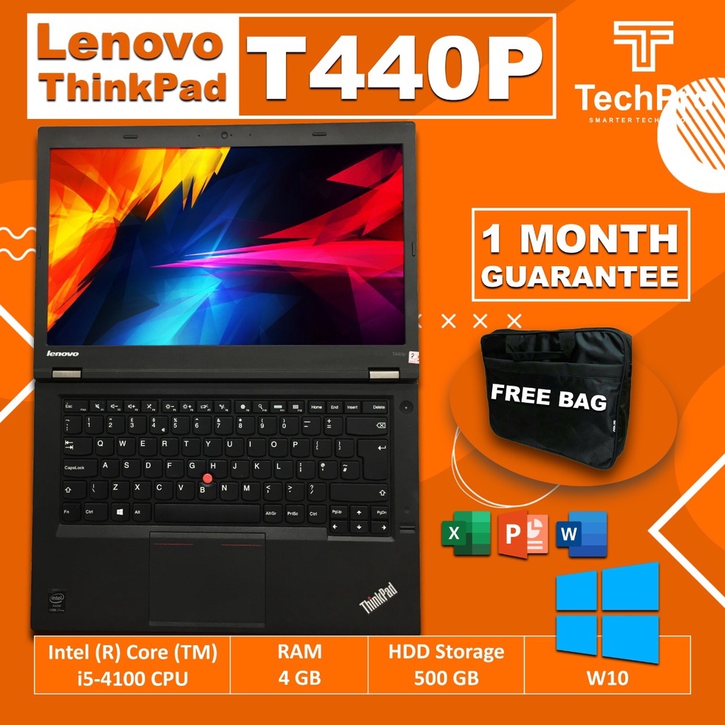 LENOVO THINKPAD T440P INTEL CORE i5-4TH GEN 4GB RAM - 500GB HDD