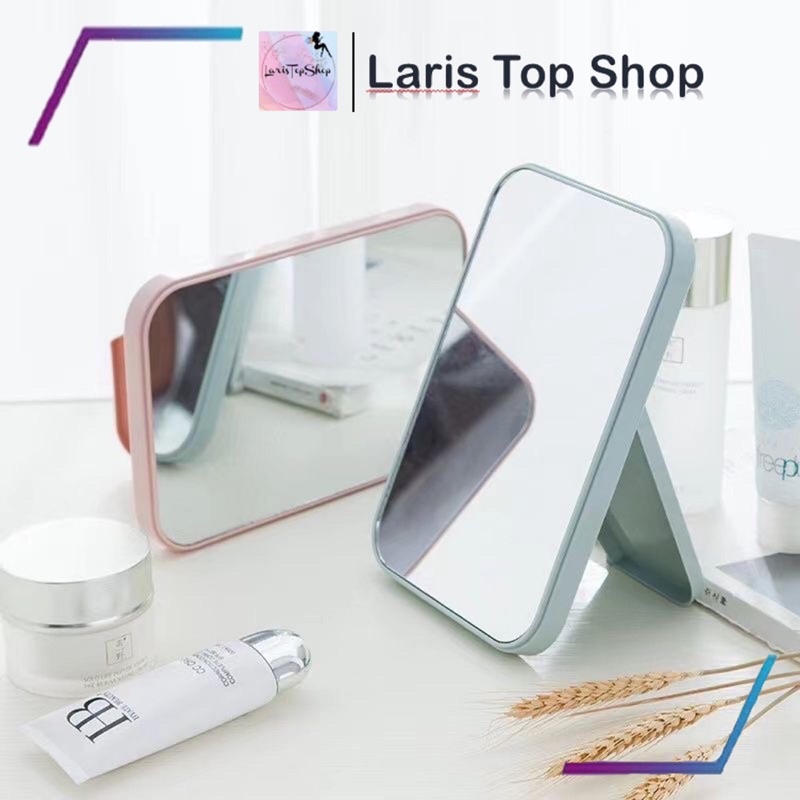 Cermin Lipat Persegi / Kaca Rias Make Up / Portable Beauty Mirror / Minimalis Cermin Lipat Persegi / Kaca Rias Cermin Simple Praktis