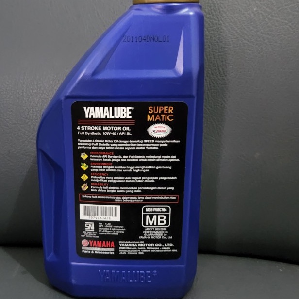 Oli Yamalube Super Matic Oil Mesin AT SAE 10W-40 1Liter 1L SNI