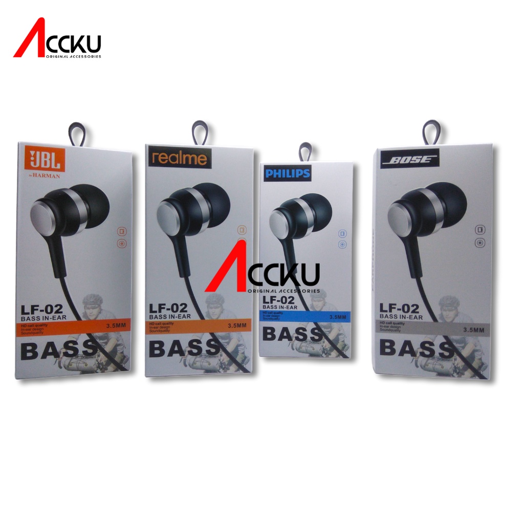 BT-LF02 Bass Music Eaprhone - Headphone - Headset Murah 3.5mm Universal Earphone Kabel Murah