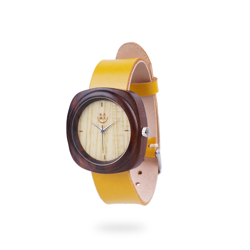 Kama Watch 2.0 Jam Tangan Kayu Sonokeling Dial Putih