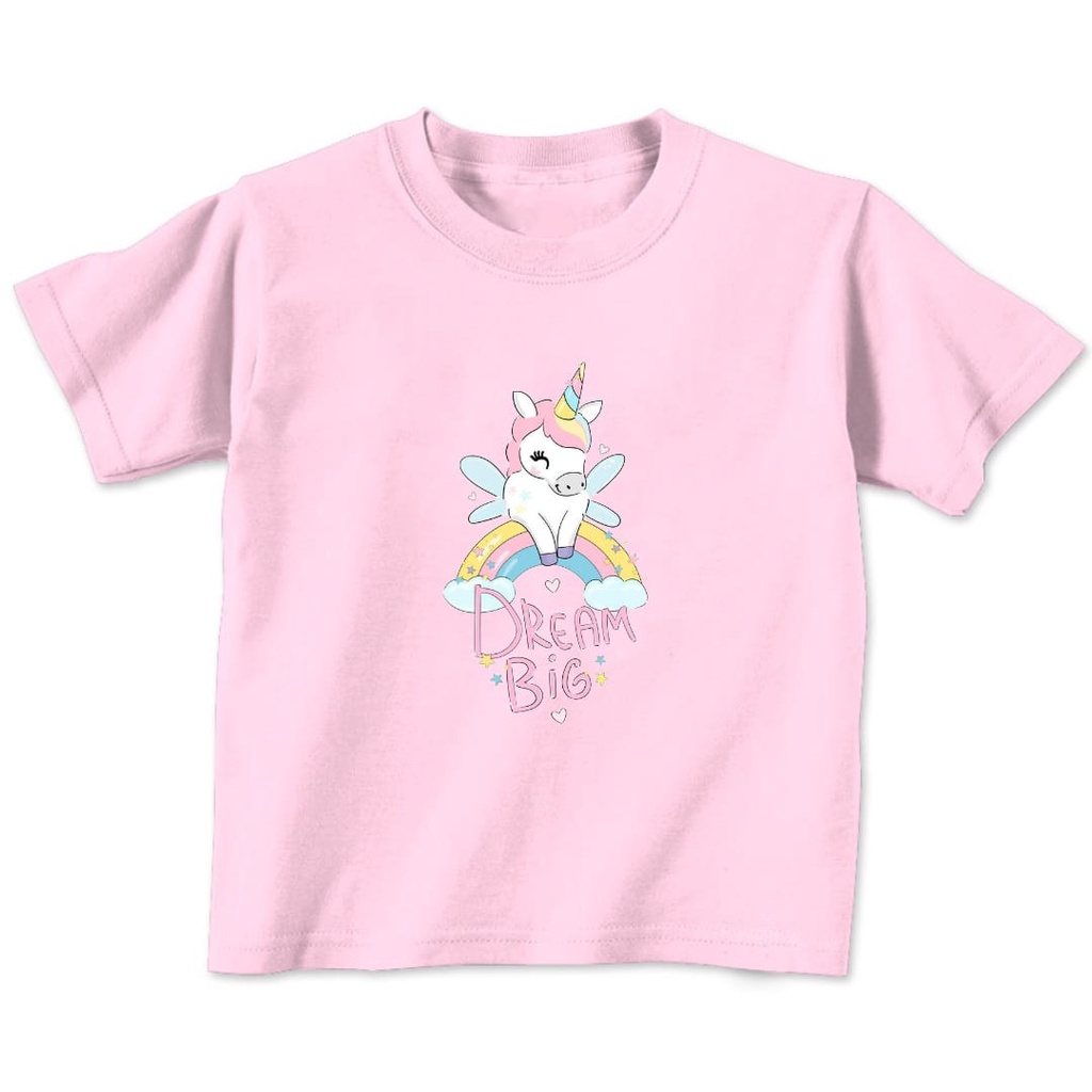 KAOS BAJU ANAK UNICORN DREAM PINK UNTUK ANAK 2-10 TAHUN