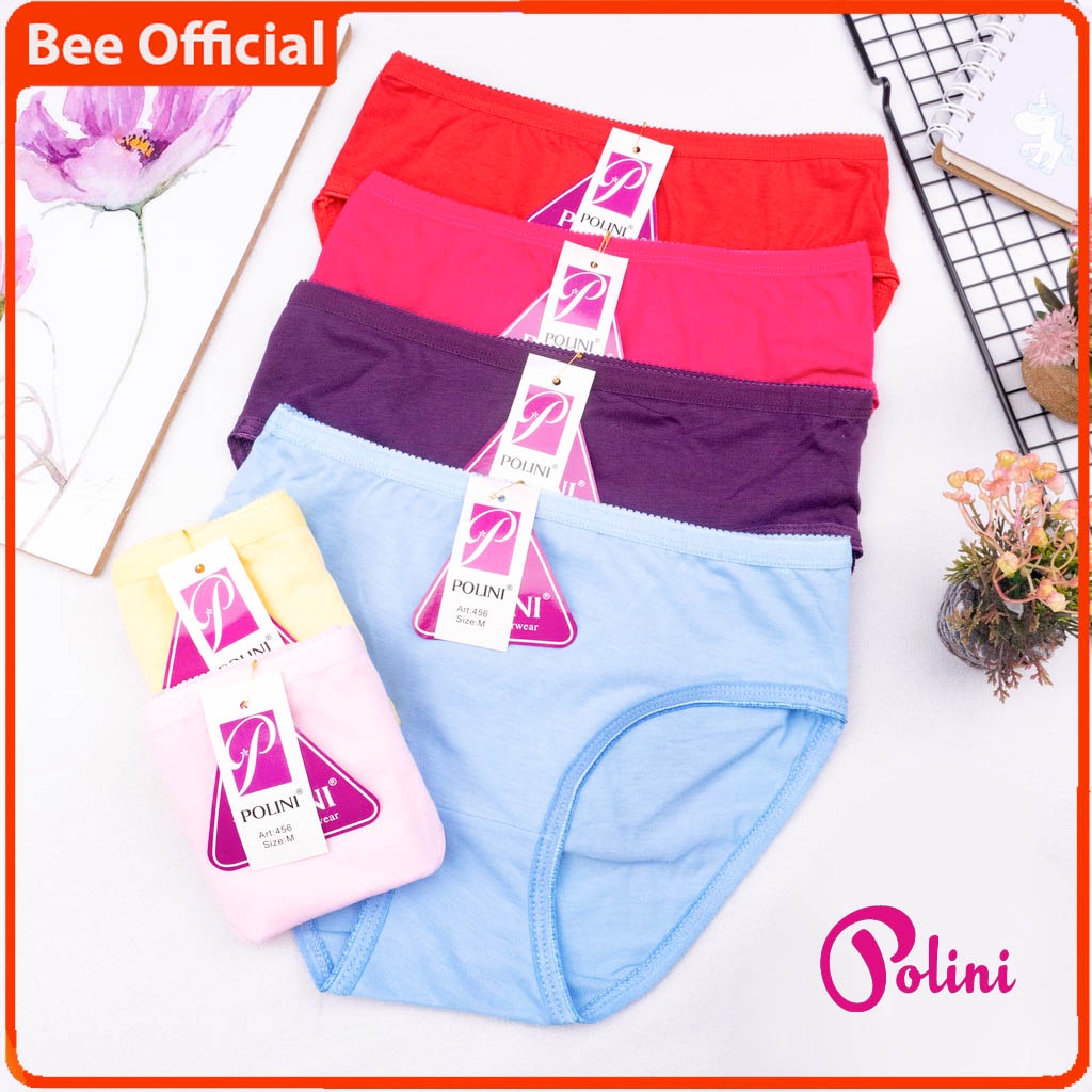 BEE - Celana Dalam Polini Cd Wanita Bahan Katun Cd Polos Kualitas Import Polini 456