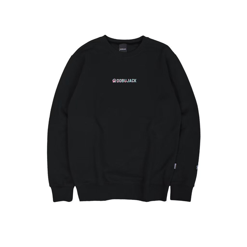 Sweater Crewneck Dobujack Black Sig Abstrak / Sweater dobujack original