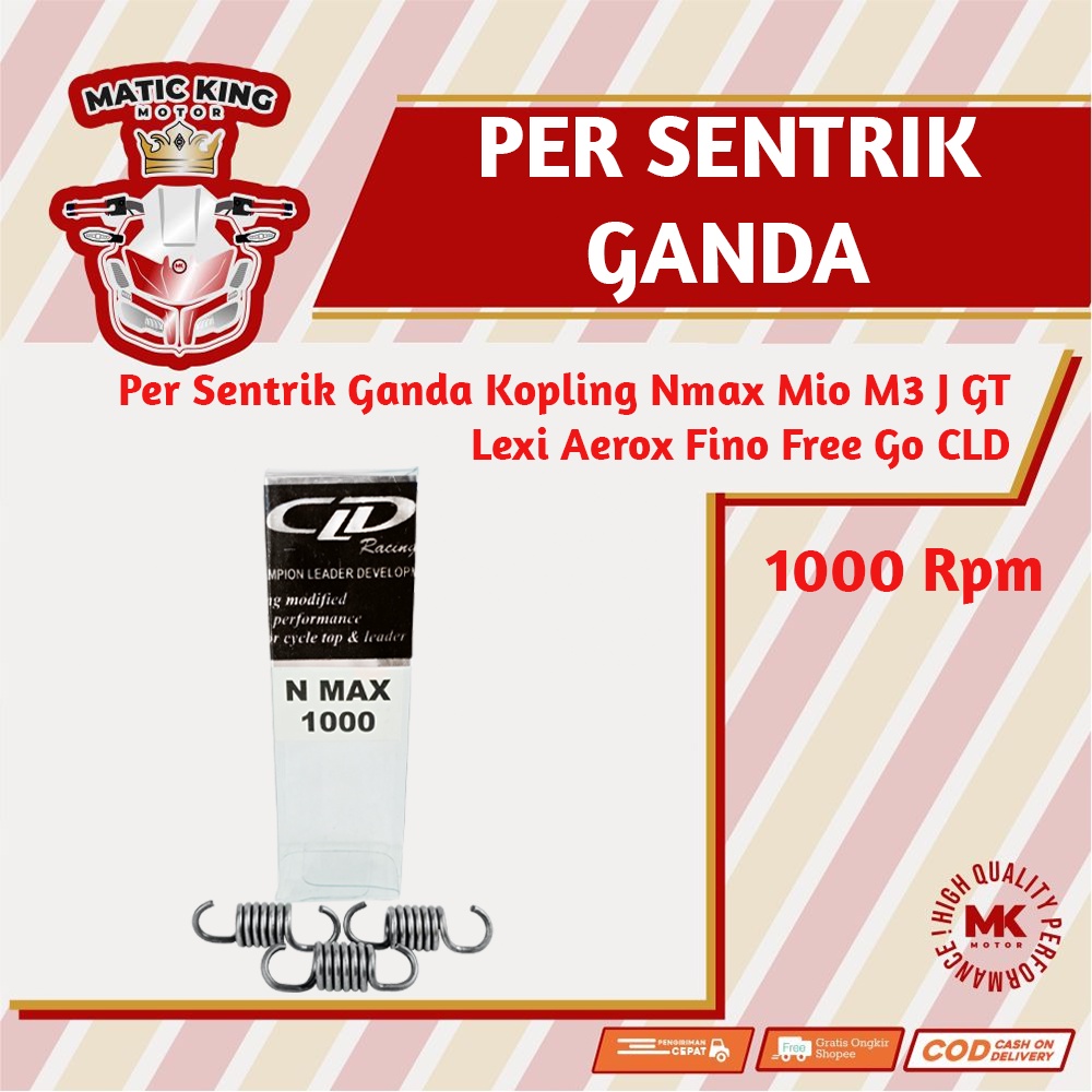 Per sentrik  Kampas Ganda Nmax Mio M3 J GT Lexi Aerox Fino Free Go 1000  Rpm CLD