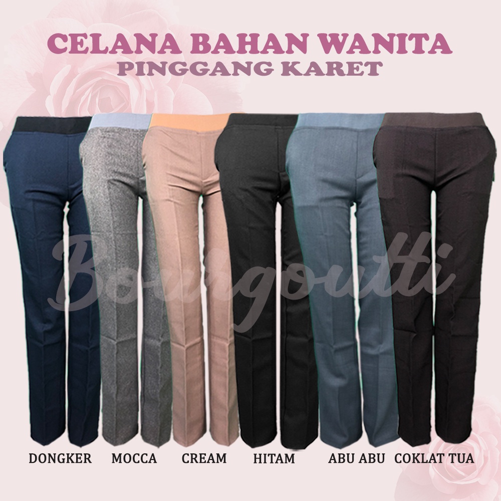 Jual Celana Kantor Wanita Celana Kerja Formal Bahan Model Pinggang