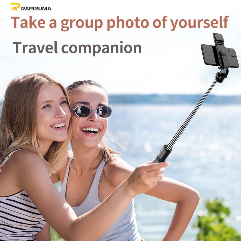 Tongsis Selfie Tripod Lampu LED Bluetooth 4 In 1 dengan remote control/ Selfie Stick Portable Flexible lampu LED/ Selfie Stick 360º-4