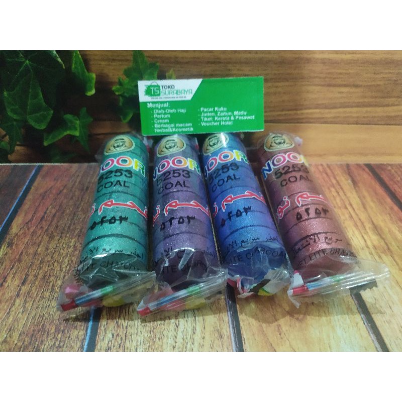 Arang Magic NOOR RAINBOW Warna Warni Coal Arang PER ECER